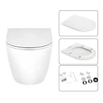 Готове рішення Qtap для ванної кімнати: підвісний унітаз Scorpio Ultra Quiet + комплект інсталяції Nest 4 в 1 (кругла клавіша Satin)