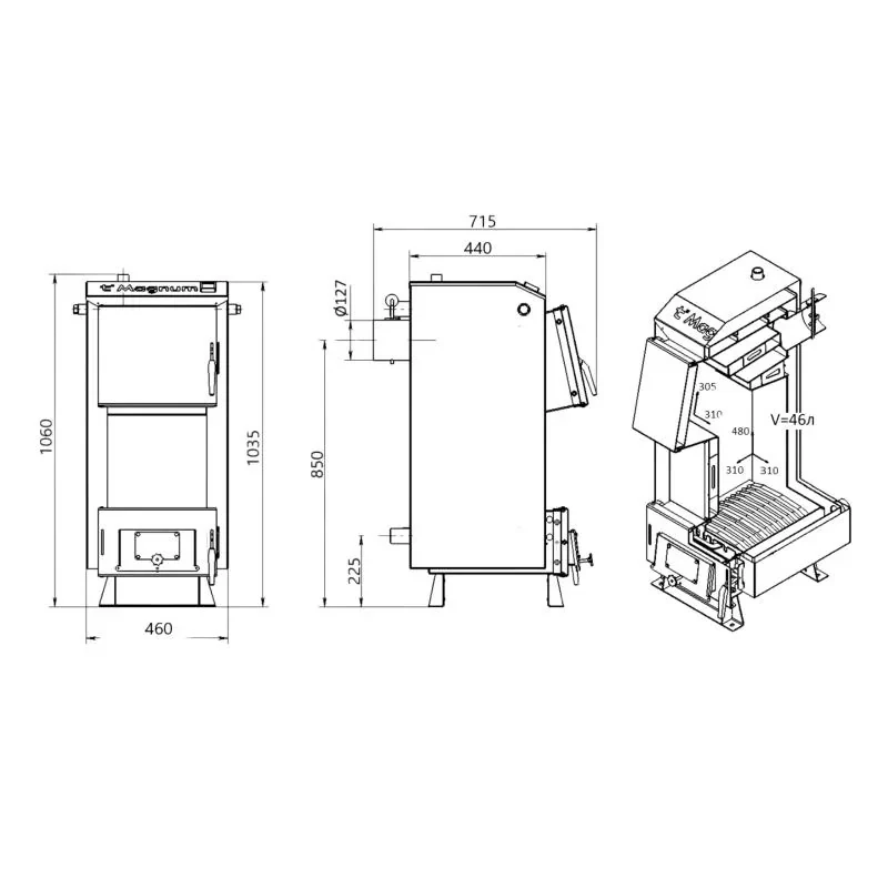Котел твердотопливный стальной Thermo Alliance Magnum V 4.0 SF 12