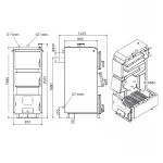 Котел твердотопливный стальной Thermo Alliance Vulcan Plus V 4.0 VPSFW 80