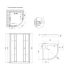 Душевая кабина Lidz Latwa SC90x90.SAT.LOW.GR, стекло тон. 4 мм + Lidz Душевой поддон KAPIELKA ST90x90x15