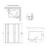 Душевая кабина Lidz Wawel SC120x80.SAT.LOW.FR, стекло Frost 5 мм + Lidz Душевой поддон KAPIELKA ST120x80х14