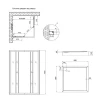 Душевая кабина Lidz Wawel SC90x90.SAT.LOW.GR, стекло тон. 4 мм + Lidz Душевой поддон KAPIELKA ST90x90х14