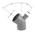 Колено 110x45+ 50х90°х135 вертикальное TA Sewage