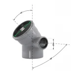 Колено 2 пл 110x100х45+ 50х90° (правое) TA Sewage