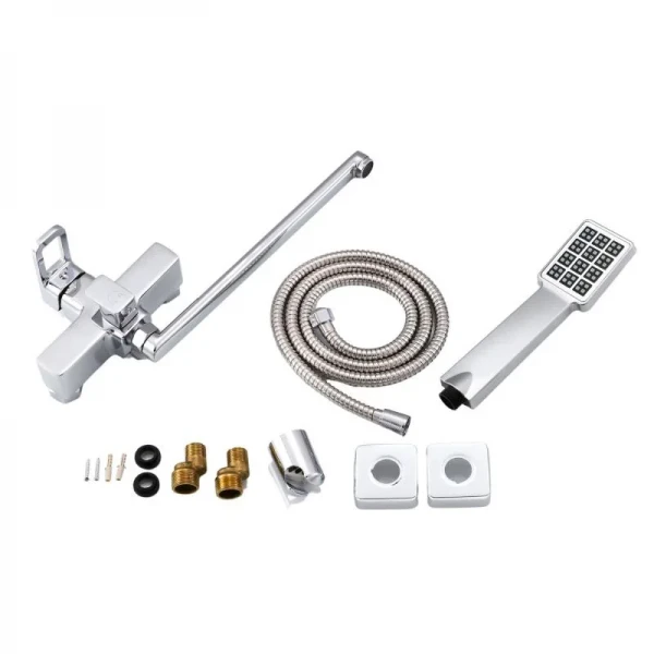 Смеситель для ванны Lidz Wawel 005 с поворотным изливом (c душевым гарнитуром) (k35) LDWAW005CRM45389 Chrome