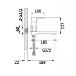Смеситель для ванны Lidz Dozorca 0051 с поворотным изливом (c душевым гарнитуром) (k35) LDDOZ0051CRM45404 Chrome