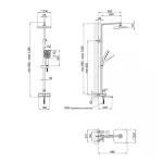 Душевая система универсальная Lidz Dozorca 1030 на три потребителя (с изливом) (k35) LDDOZ1030CRM45407 Chrome