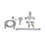 Змішувач для ванни Lidz Wieza 005 з поворотним виливом (з душовим гарнітуром) (k35) LDWIE005CRM45411 Chrome