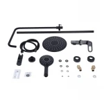 Душевая система универсальная Lidz Latwa 1030 на три потребителя (с изливом) (k35) LDLAT1030BLA45422 Black