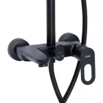 Душевая система универсальная Lidz Latwa 1030 на три потребителя (с изливом) (k35) LDLAT1030BLA45422 Black