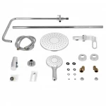 Душевая система универсальная Lidz Latwa 1030 на три потребителя (с изливом) (k35) LDLAT1030WHI45427 White