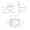 Унитаз подвесной Qtap Taurus безободковый с сиденьем Soft-close QT2433084EUQW