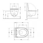 Унитаз подвесной Qtap Taurus безободковый с сиденьем Soft-close QT2433084EUQW