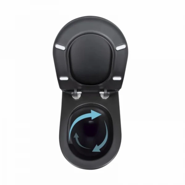 Унітаз підвісний Qtap Taurus безободковий з сидінням Soft-close QT2433084EUQMB