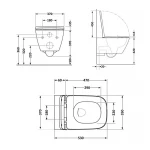 Унитаз подвесной Qtap Gemini безободковый с сиденьем Soft-close QT2533076EUQW