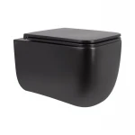 Унитаз подвесной Qtap Gemini безободковый с сиденьем Soft-close QT2533076EUQMB