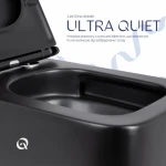 Унитаз подвесной Qtap Gemini безободковый с сиденьем Soft-close QT2533076EUQMB