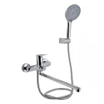 Смеситель для ванны Qtap Stenava New с поворотным изливом (c душевым гарнитуром) QTSTE2601CRM45536 Chrome