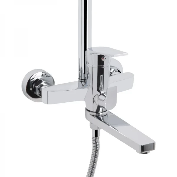 Душевая система универсальная Qtap Stenava New на три потребителя (с изливом) QTSTE111CRM45538 Chrome