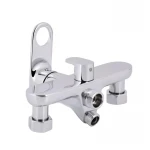 Смеситель для ванны Qtap Jay с длинным поворотным изливом (c душевым гарнитуром) QTJAY2601CRM45540 Chrome