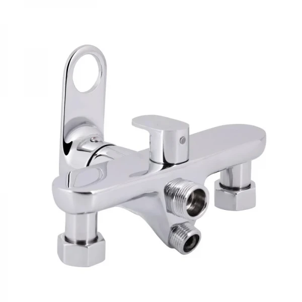 Смеситель для ванны Qtap Jay с длинным поворотным изливом (c душевым гарнитуром) QTJAY2601CRM45540 Chrome