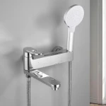 Смеситель для ванны Qtap Jay с поворотным изливом (c душевым гарнитуром) QTJAY260CRM45542 Chrome