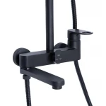 Душевая система универсальная Qtap Jay на три потребителя (с изливом) QTJAY111BLM45549 Black Matt