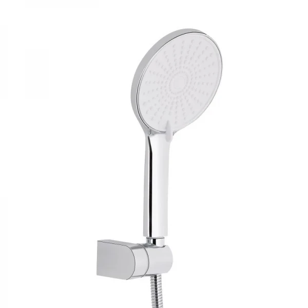 Смеситель для ванны Qtap Jay с длинным поворотным изливом (c душевым гарнитуром) QTJAY2601CRW45552 Chrome/White