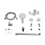 Смеситель для ванны Qtap Jay с длинным поворотным изливом (c душевым гарнитуром) QTJAY2601CRW45552 Chrome/White