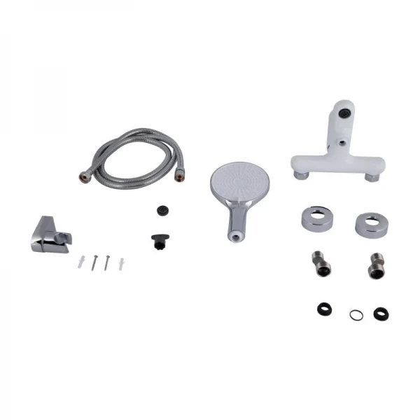 Смеситель для ванны Qtap Jay (c душевым гарнитуром) QTJAY259CRW45553 Chrome/White