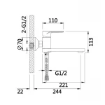Смеситель для ванны Qtap Jay с поворотным изливом (c душевым гарнитуром) QTJAY260CRW45554 Chrome/White