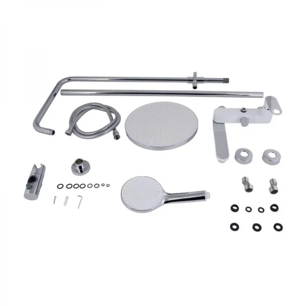 Душевая система универсальная Qtap Jay на три потребителя (с изливом) QTJAY111CRW45555 Chrome/White