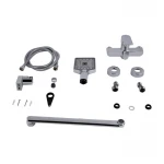 Смеситель для ванны Qtap Aries с длинным поворотным изливом (c душевым гарнитуром) QTARI2601CRM45558 Chrome