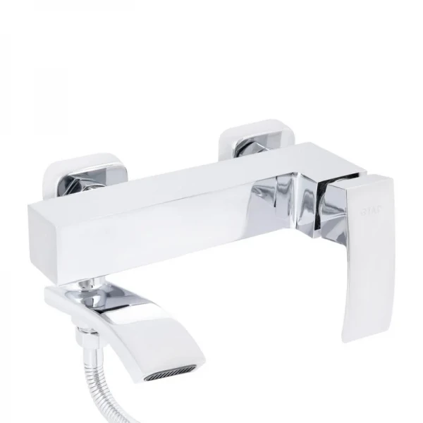 Змішувач для ванни Qtap Swan Cascada з поворотним виливом (з душовим гарнітуром) QTSWA260CRM45565 Chrome