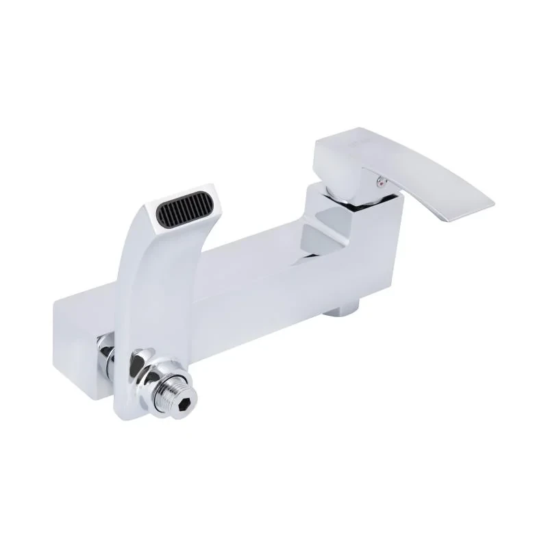 Змішувач для ванни Qtap Swan Cascada з поворотним виливом (з душовим гарнітуром) QTSWA260CRM45565 Chrome