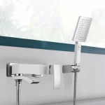 Змішувач для ванни Qtap Swan Cascada з поворотним виливом (з душовим гарнітуром) QTSWA260CRM45565 Chrome