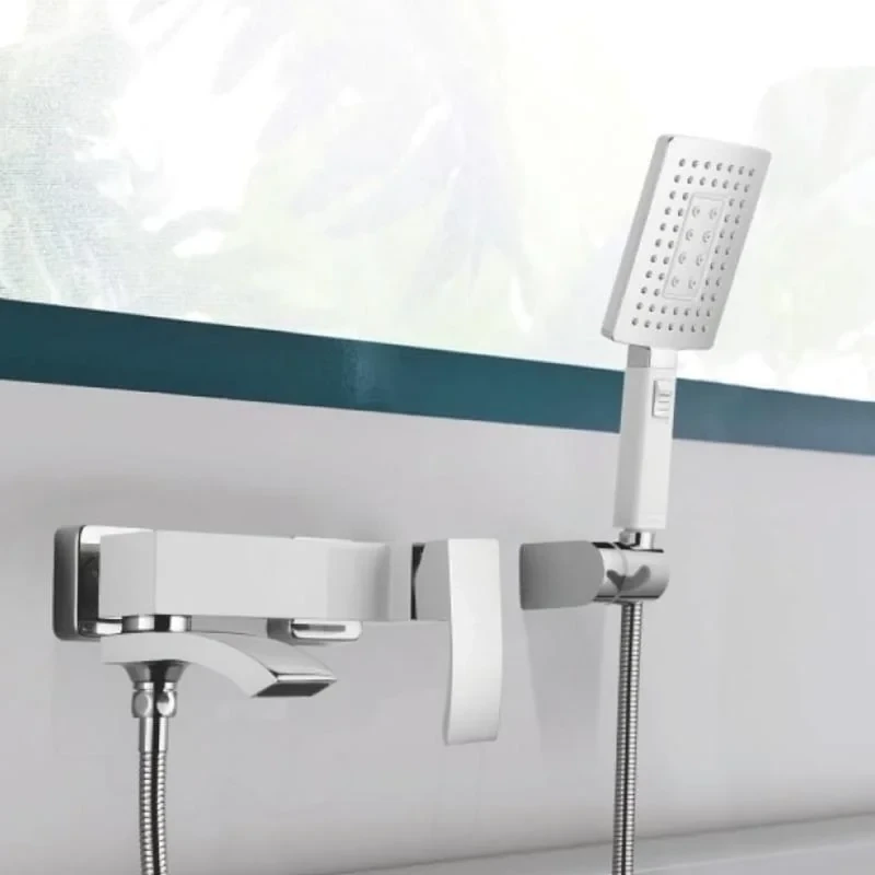 Змішувач для ванни Qtap Swan Cascada з поворотним виливом (з душовим гарнітуром) QTSWA260CRM45565 Chrome