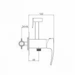 Набор для гигиенического душа Qtap Swan Cascada прямоугольный QTSWA262CRM45567 Chrome