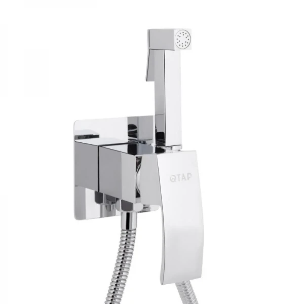 Набор для гигиенического душа Qtap Swan Cascada прямоугольный QTSWA262CRM45567 Chrome