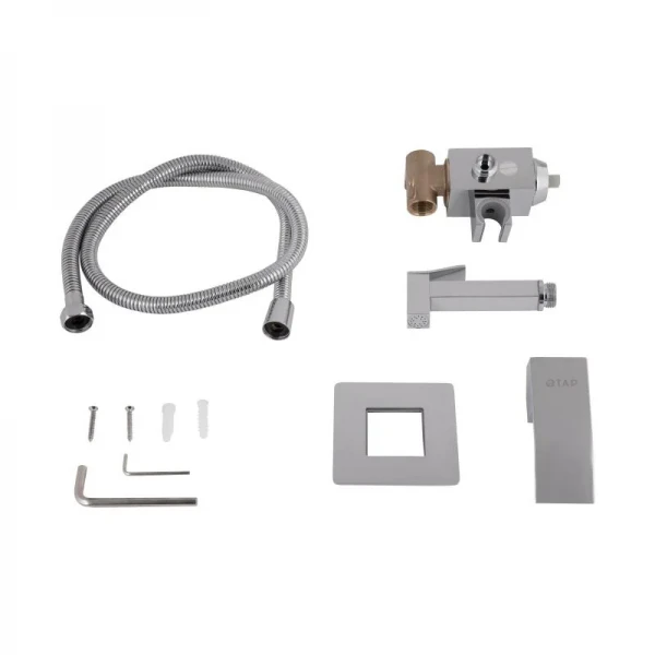 Набор для гигиенического душа Qtap Swan Cascada прямоугольный QTSWA262CRM45567 Chrome