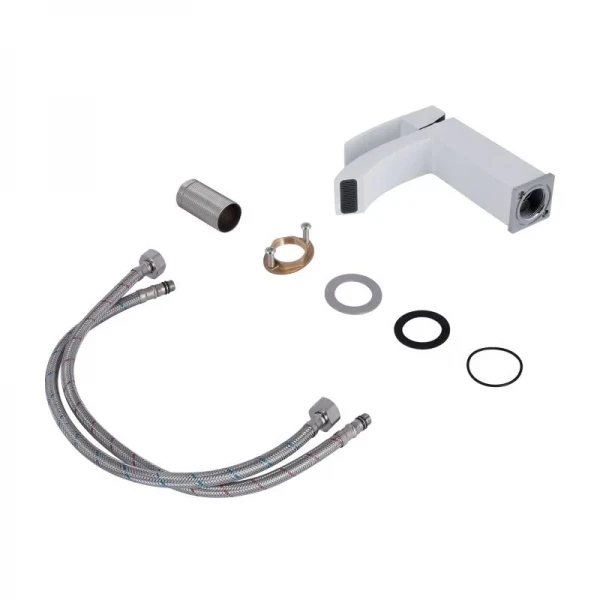 Смеситель для раковины Qtap Swan Cascada QTSWA270CRW45568 Chrome/White