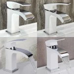 Смеситель для раковины Qtap Swan Cascada QTSWA270CRW45568 Chrome/White