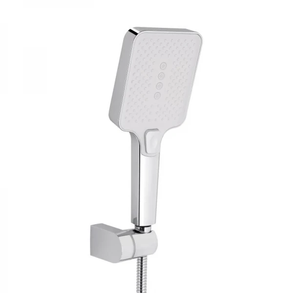 Смеситель для ванны Qtap Swan Cascada с поворотным изливом (c душевым гарнитуром) QTSWA260CRW45569 Chrome/White