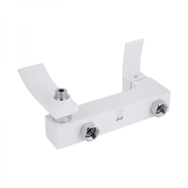 Смеситель для ванны Qtap Swan Cascada с поворотным изливом (c душевым гарнитуром) QTSWA260CRW45569 Chrome/White