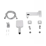 Смеситель для ванны Qtap Swan Cascada с поворотным изливом (c душевым гарнитуром) QTSWA260CRW45569 Chrome/White