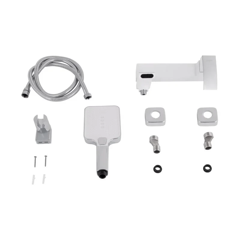 Змішувач для ванни Qtap Swan Cascada з поворотним виливом (з душовим гарнітуром) QTSWA260CRW45569 Chrome/White