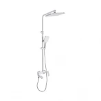 Душова система універсальна Qtap Swan Cascada на три споживача (з виливом) QTSWA111CRW45570 Chrome/White