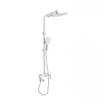 Душевая система универсальная Qtap Swan Cascada на три потребителя (с изливом) QTSWA111CRW45570 Chrome/White