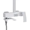 Душова система універсальна Qtap Swan Cascada на три споживача (з виливом) QTSWA111CRW45570 Chrome/White
