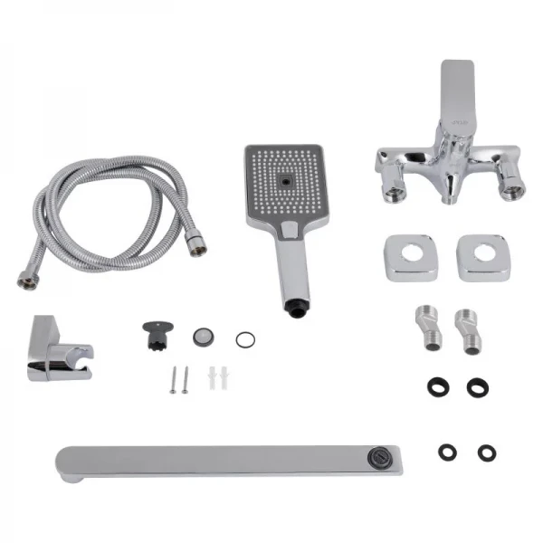 Смеситель для ванны Qtap Presto с длинным поворотным изливом (c душевым гарнитуром) QTPRE2601CRM45573 Chrome